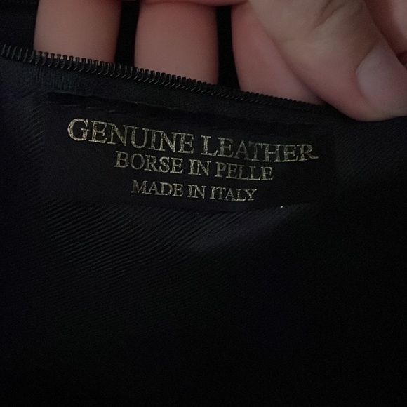 Large Gray Leather Massimo Castelli Tote Shoulder Purse Made in Florence Italy - Picture 8 of 14